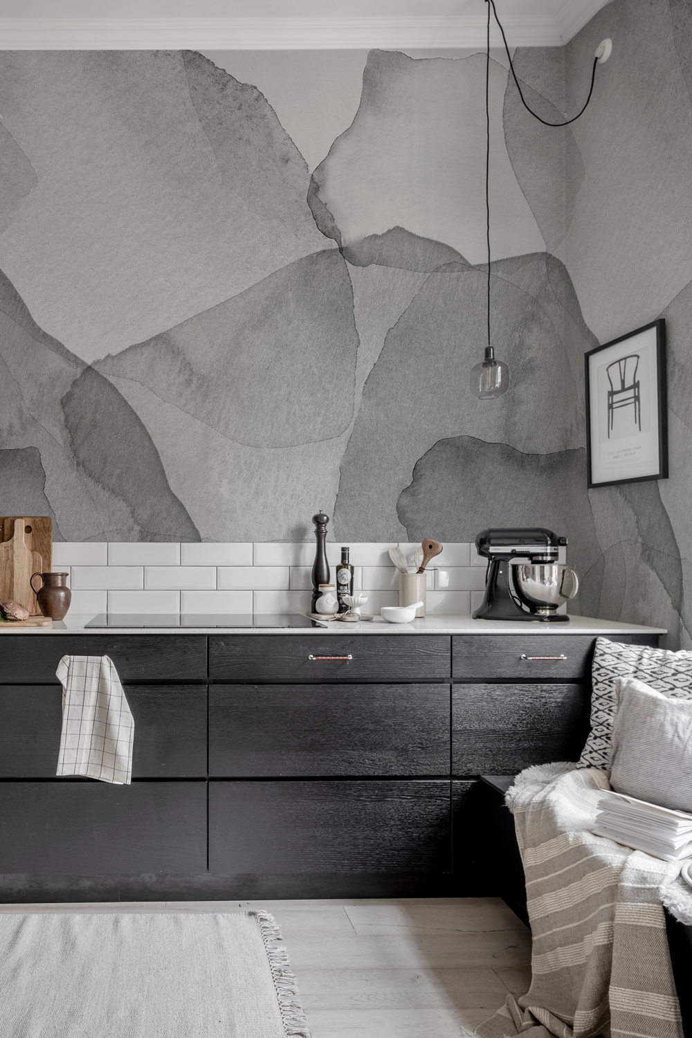 Wandbild Petals - Graphite