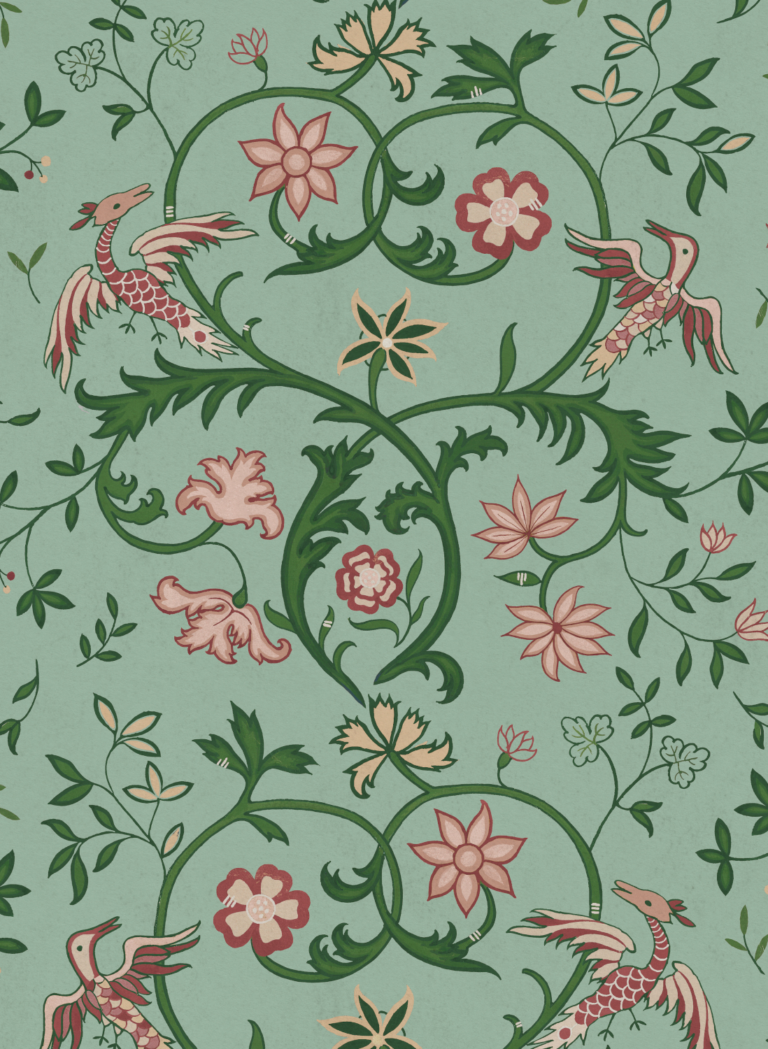 Tapete Antwerp Damask - Sage