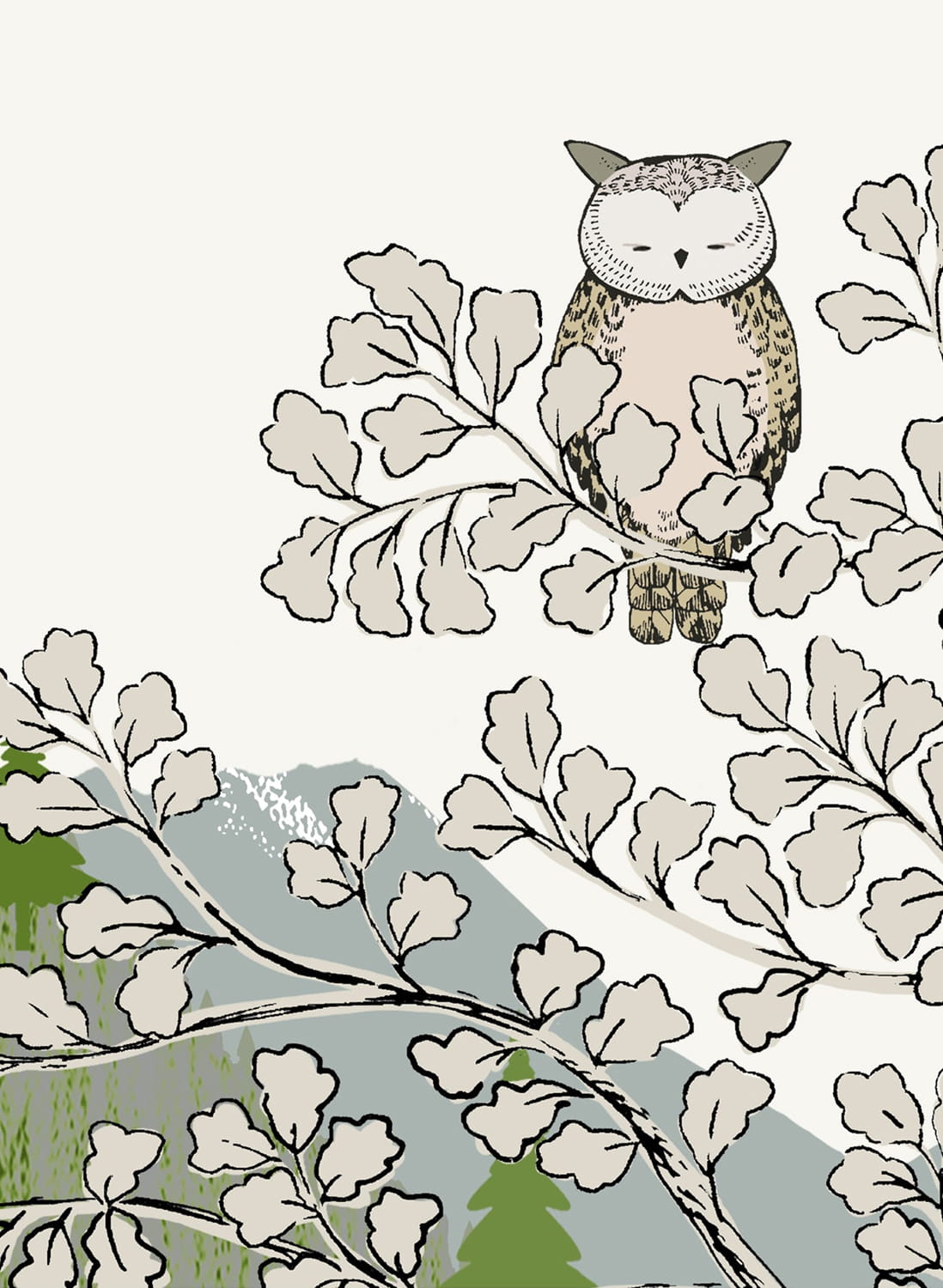 Wandbild Coucou Hibou - Matin
