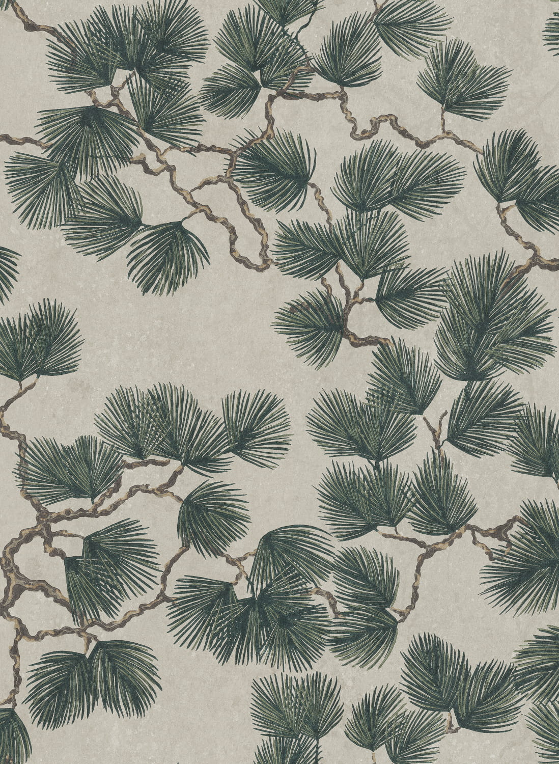 Wandbild Pine Mural - green