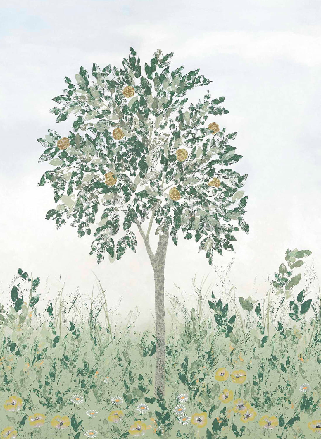 Wandbild Fresco - Vert Panel B