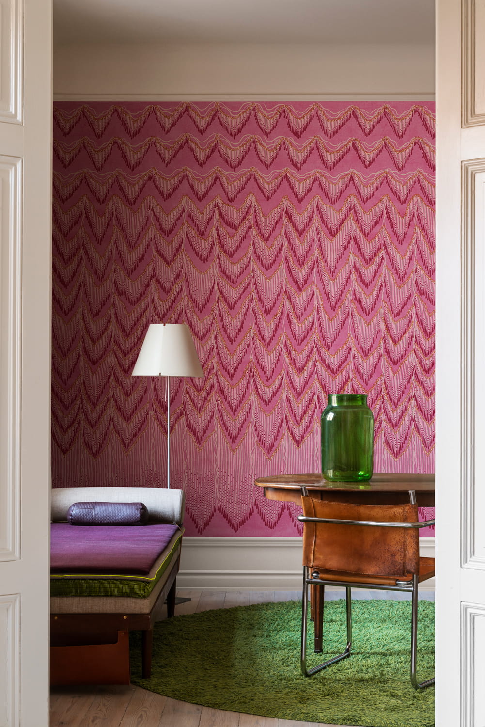 Wandbild Fringed Follies - Hot Pink