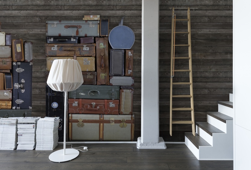 Wandbild Stacked Suitcases - Pile