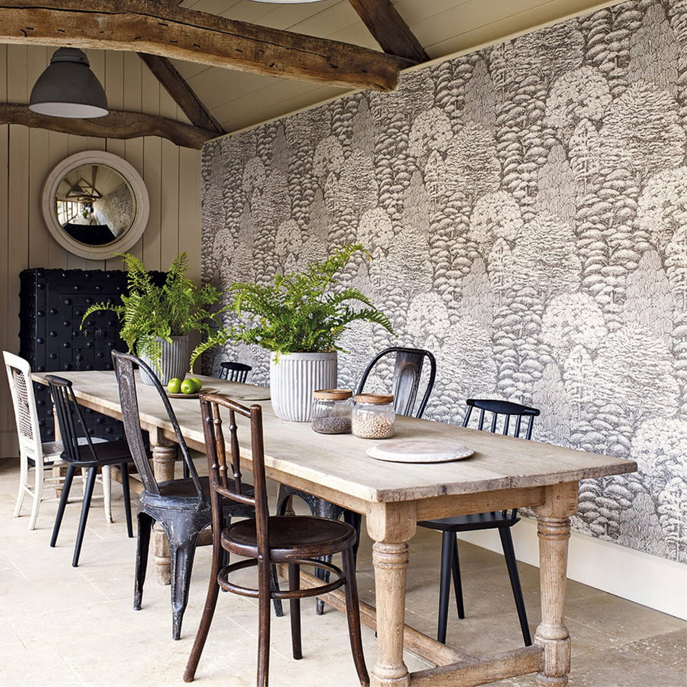 Tapete Woodland Toile - Ivory/ Charcoal