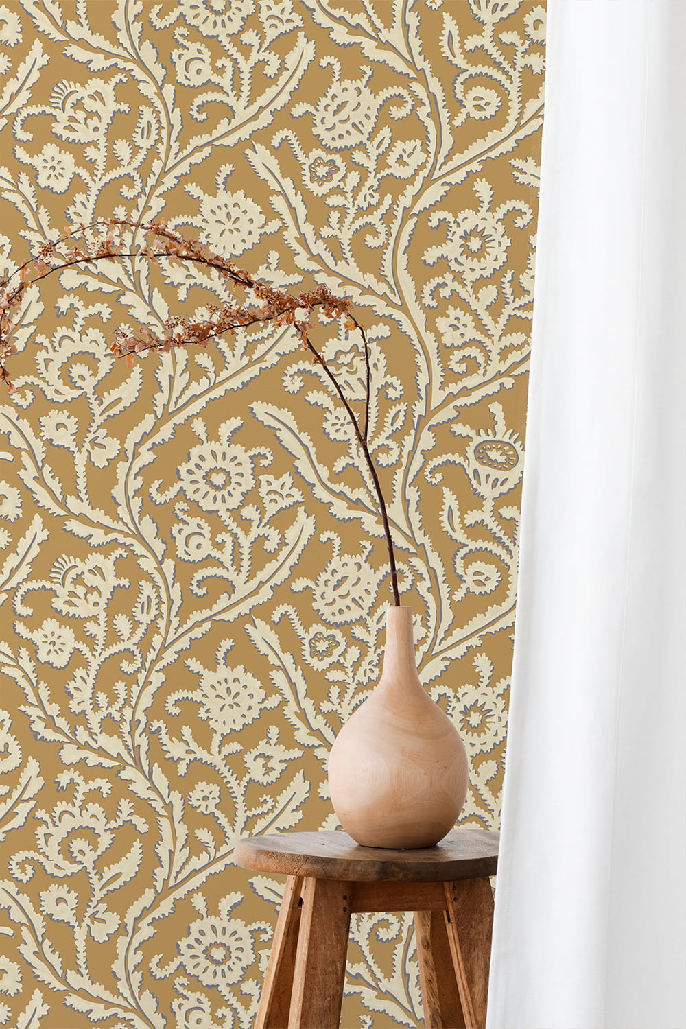 Carta da parati Letti - Mustard Yellow
