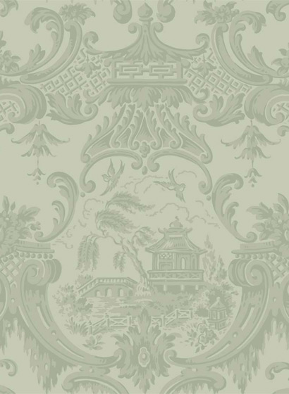 Tapete Chippendale China - Olive