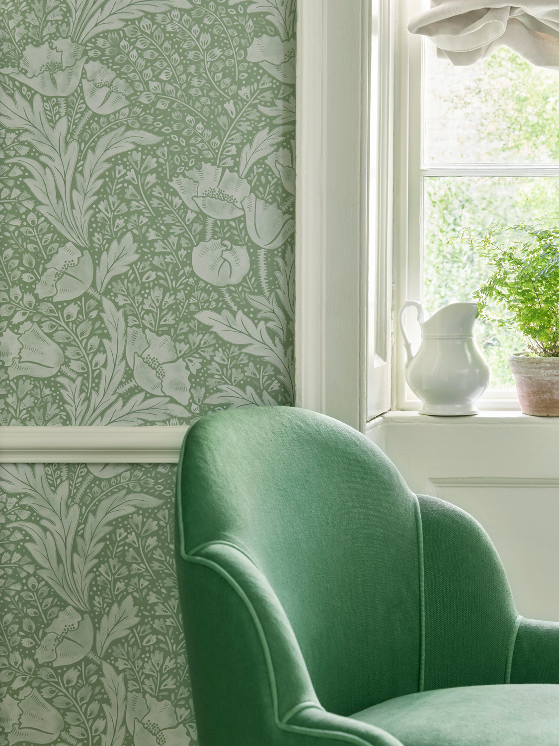 Tapete Tudor Poppy - Fern