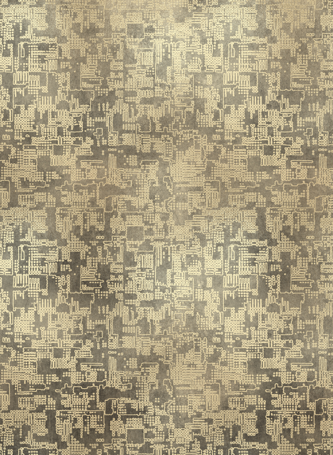 Wandbild Chipset - Gold