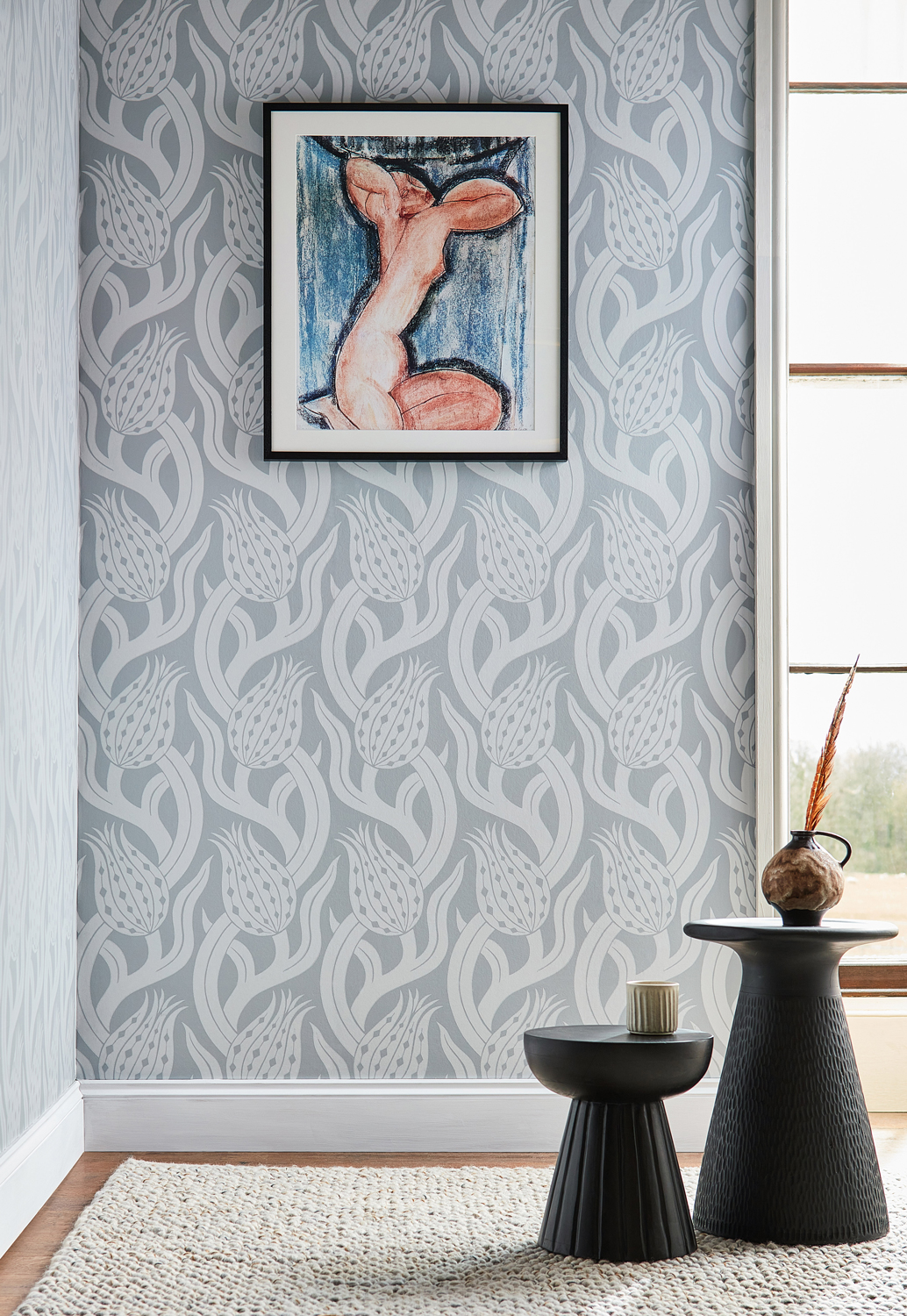 Tapete Persian Tulip - Quartz Grey