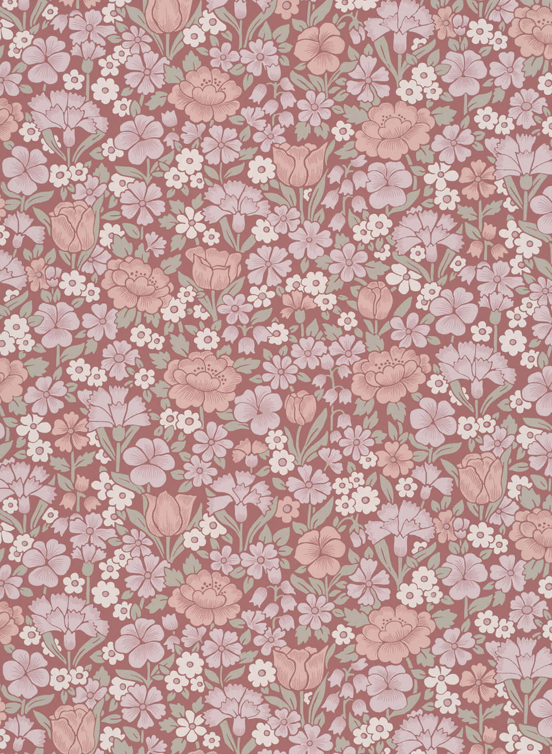 Tapete Spring Flowers - Blush