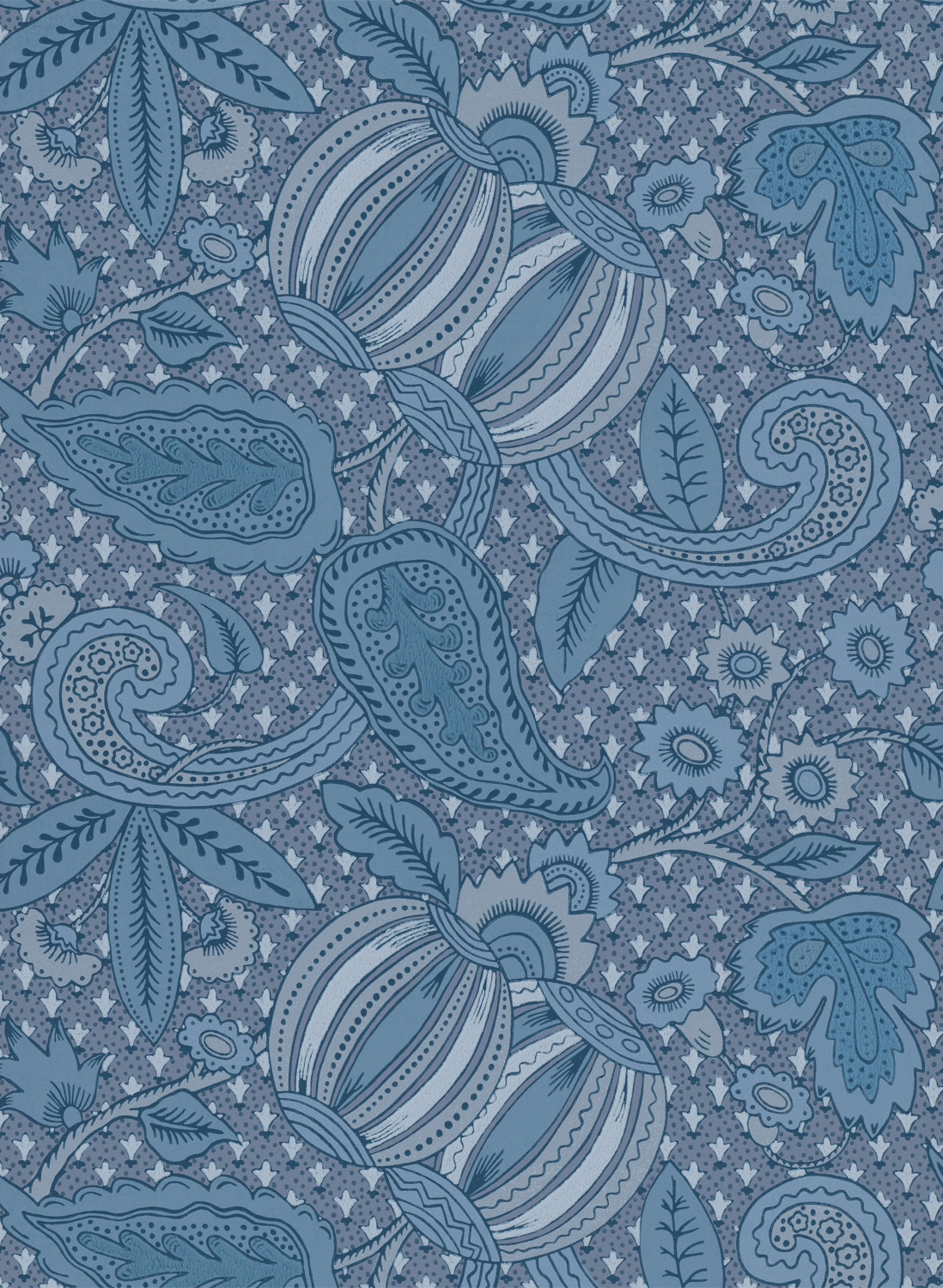 Tapete Pomegranate - Blue Scale