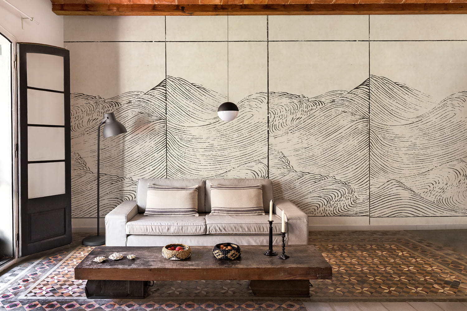 Wandbild Waves - Papyrus