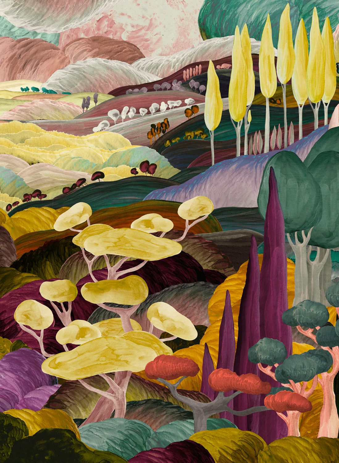 Wandbild Les Songes Toscans - Tuscany