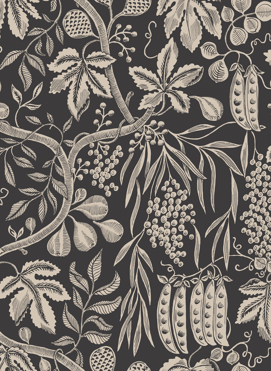 Tapete Fig Garden - Charcoal