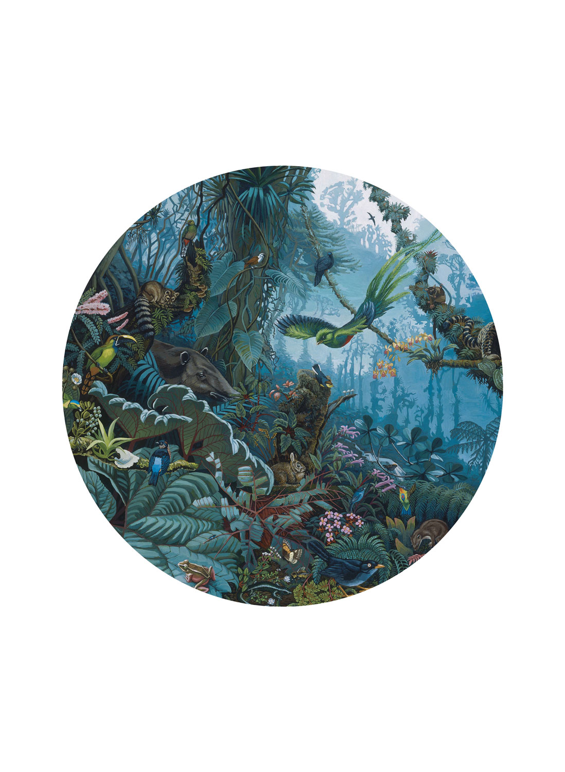 Wandbild Tropical Landscapes Blue Circle - M - 1.9m