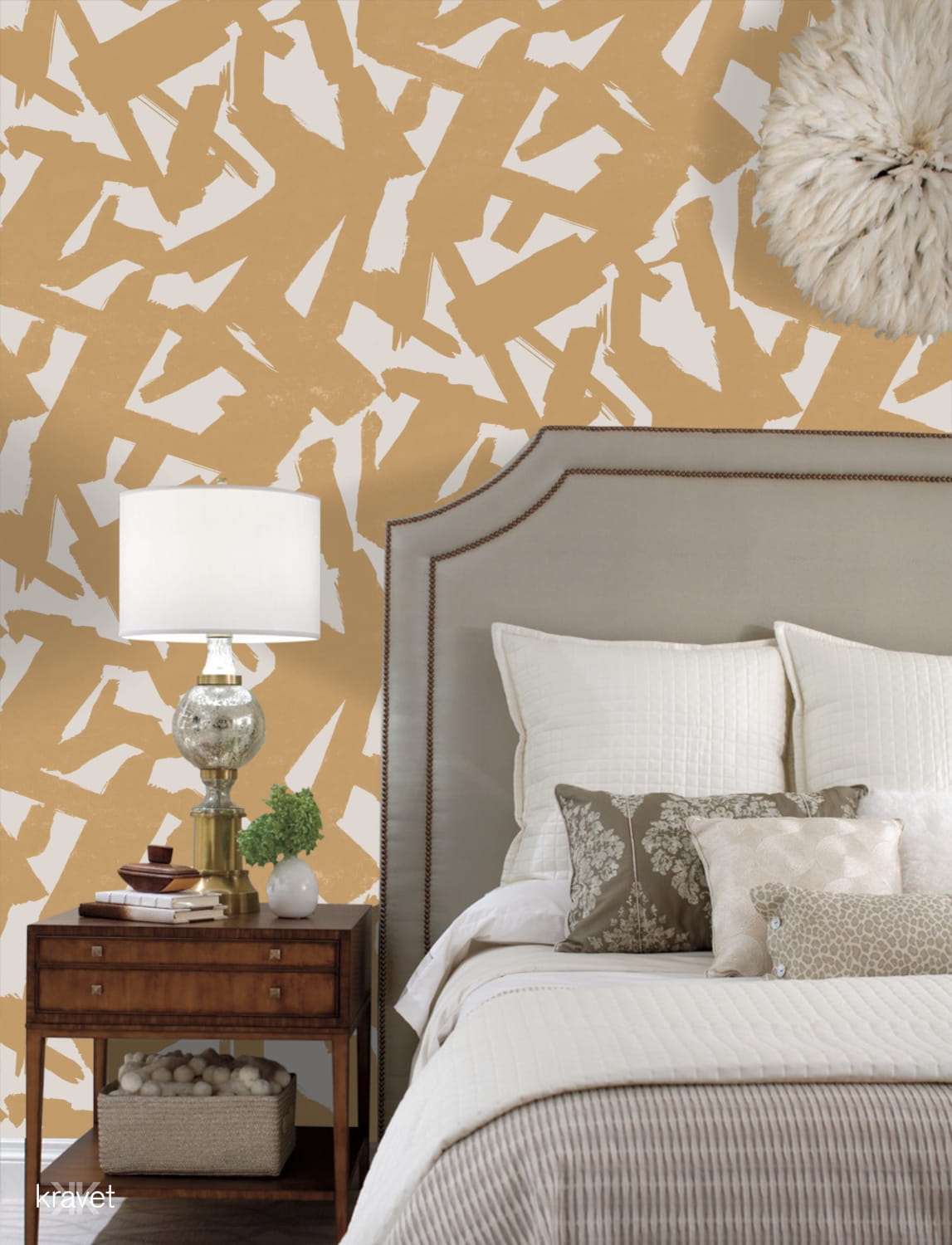 Tapete Bold Lines - Camel