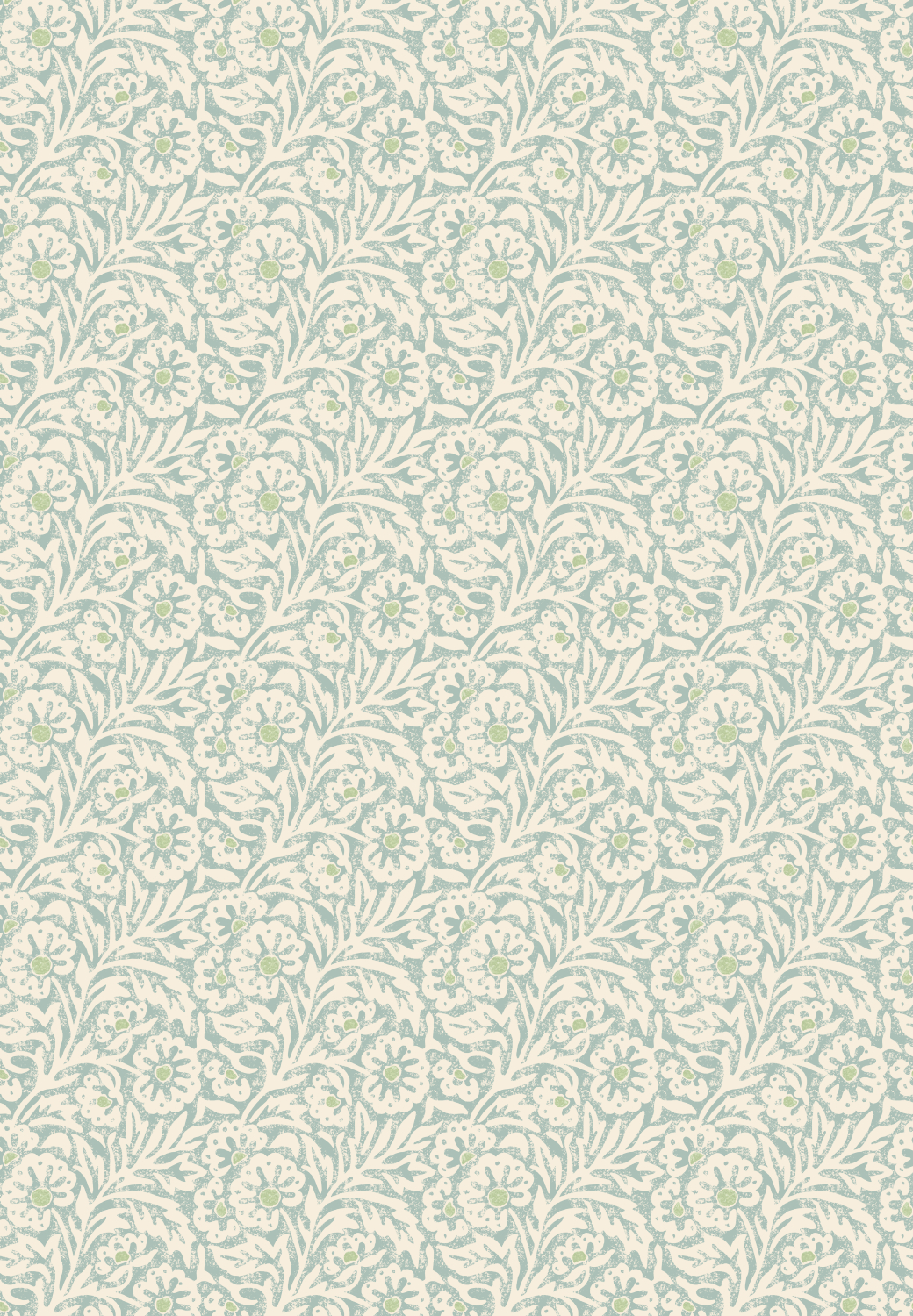 Tapete Flower Patch - Aqua