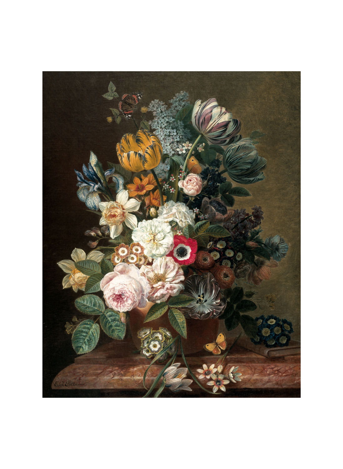 Wandbild Golden Age Flowers 12 - XS