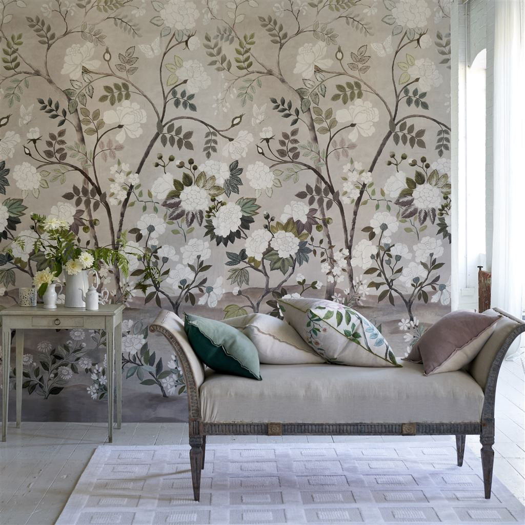 Wandbild Fleur Orientale - Pale Birch