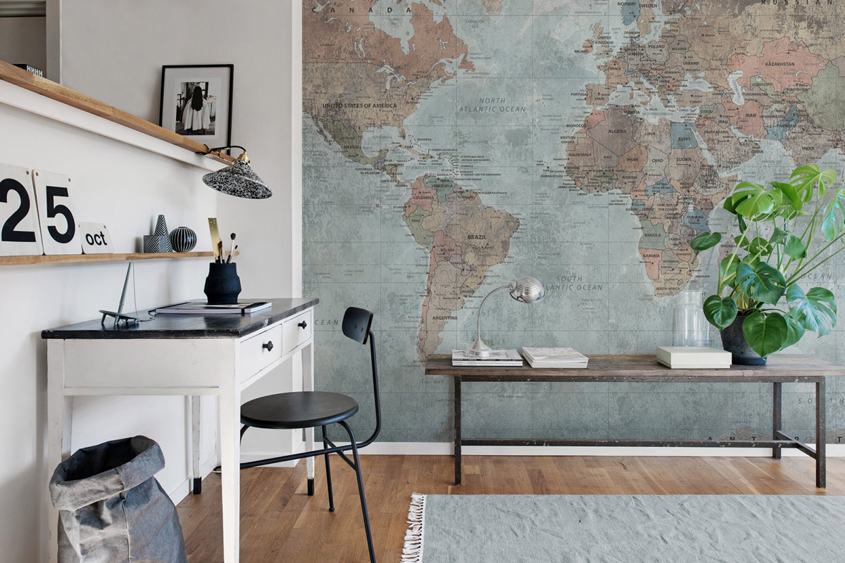 Wandbild Around the World