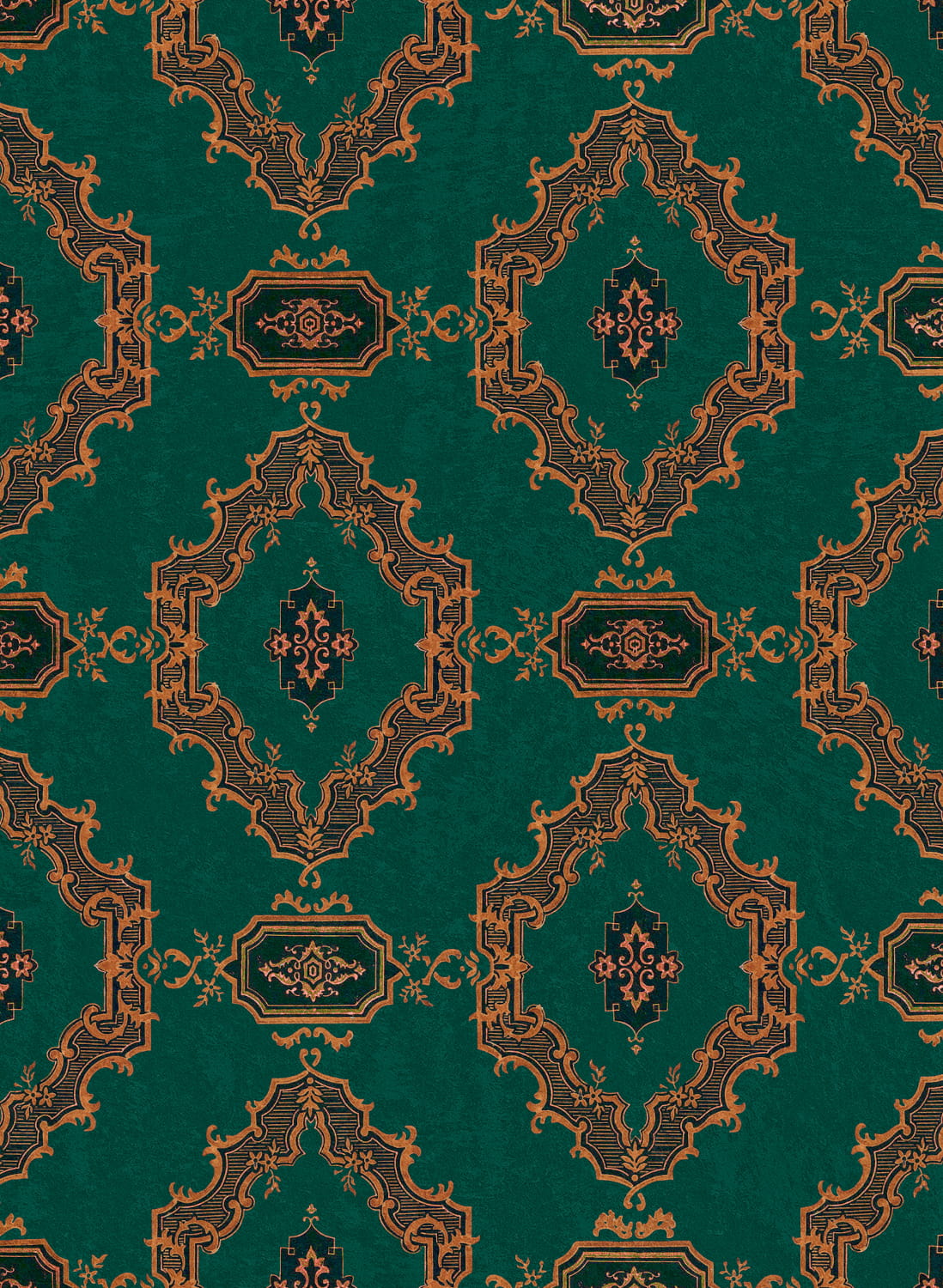 Tapete The Bar Tapestry - Viridian/ Gold/ Black