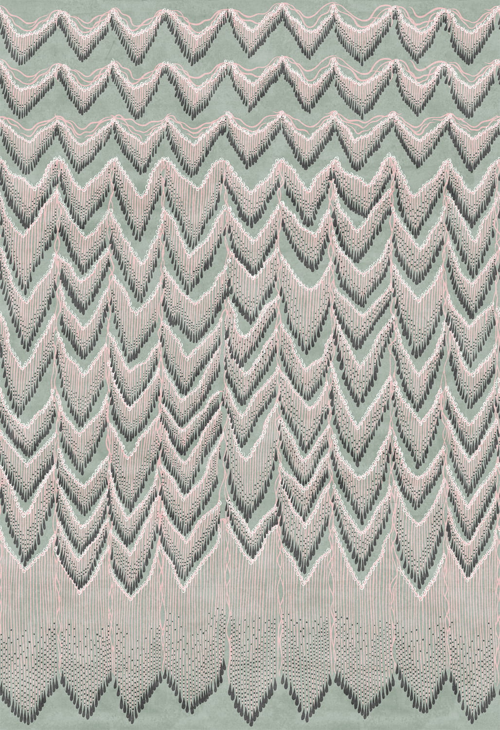 Wandbild Fringed Follies - Mint
