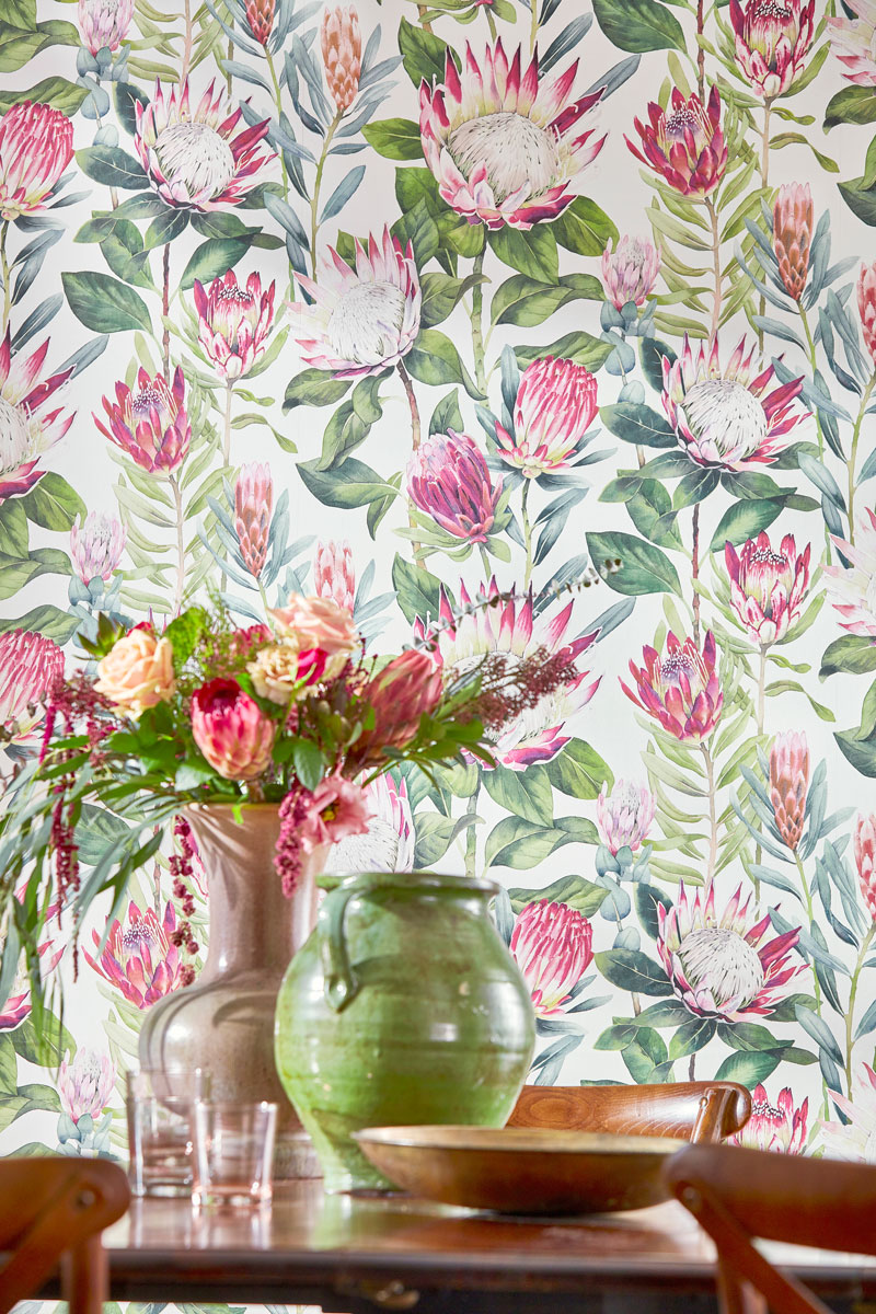 Tapete King Protea - Rhodera/ Cream