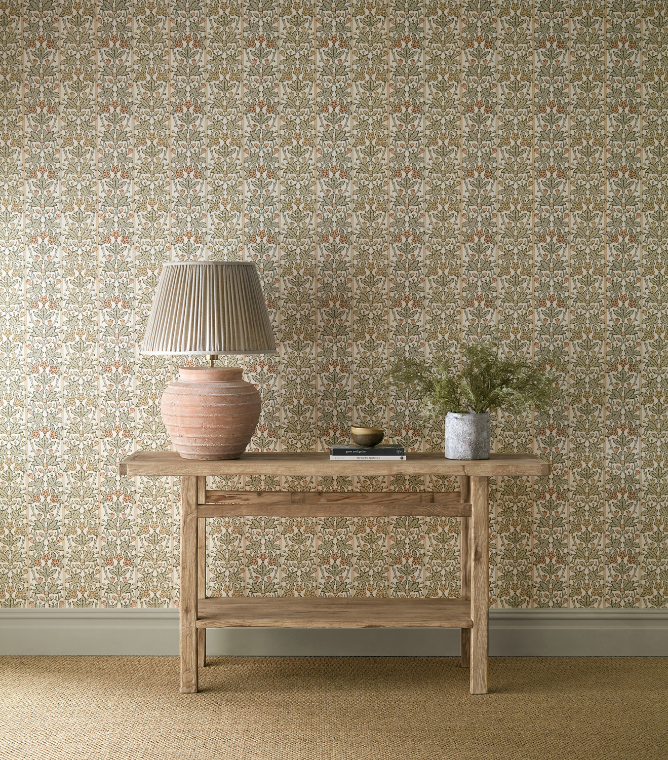 Tapete Oak & Blossom - Chestnut/ Primrose