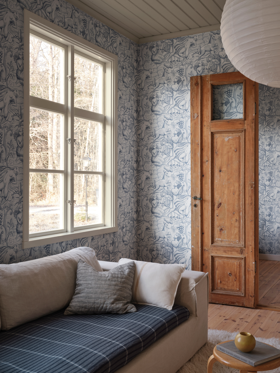 Wandbild Baccus - Light Blue