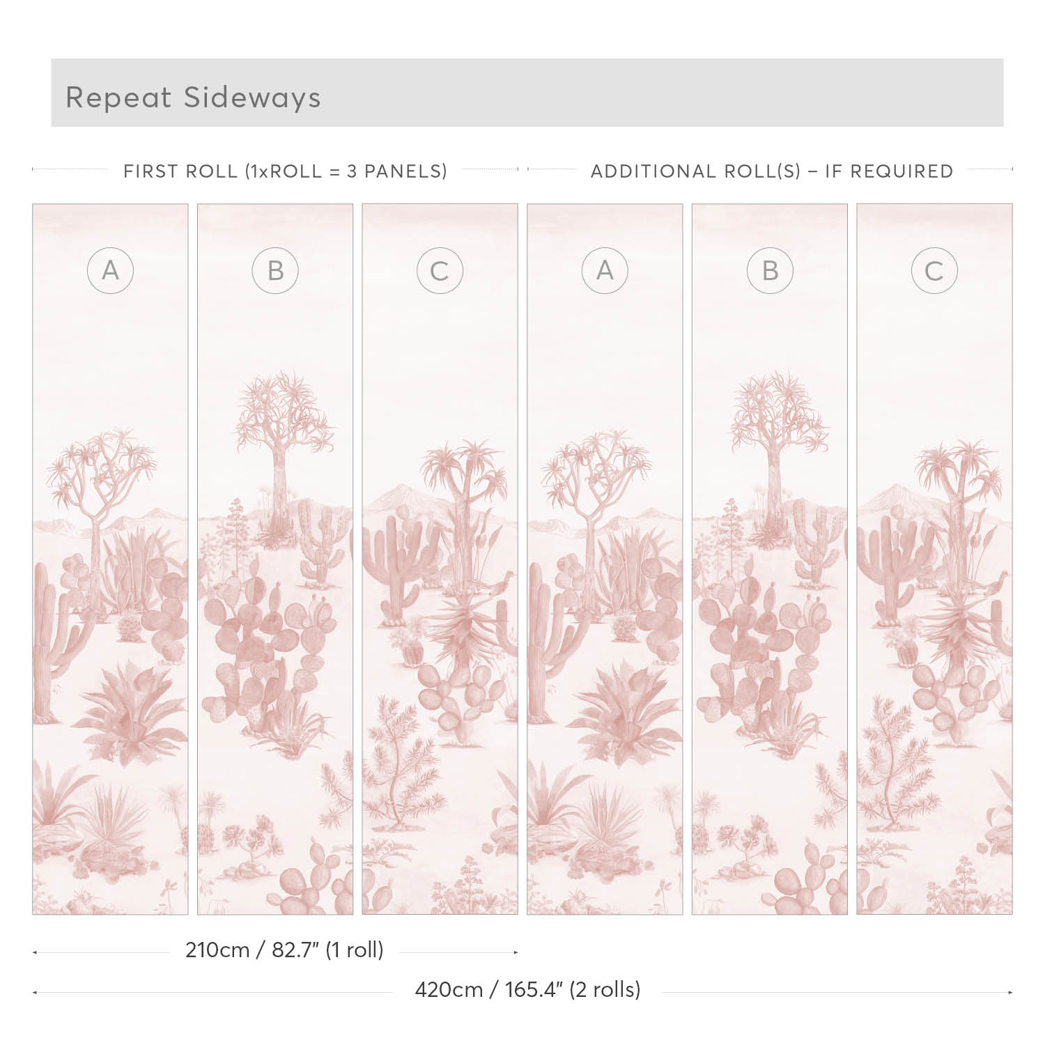 Wandbild Desert - Pink