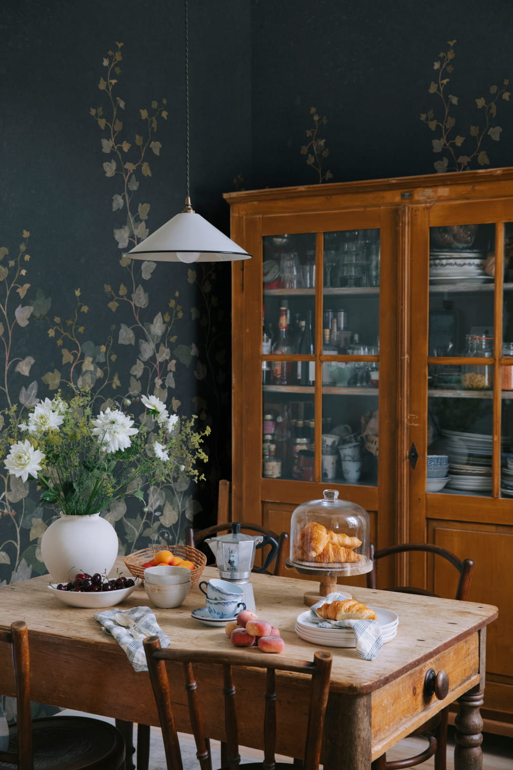 Wandbild Ivy - Midnight & Blue