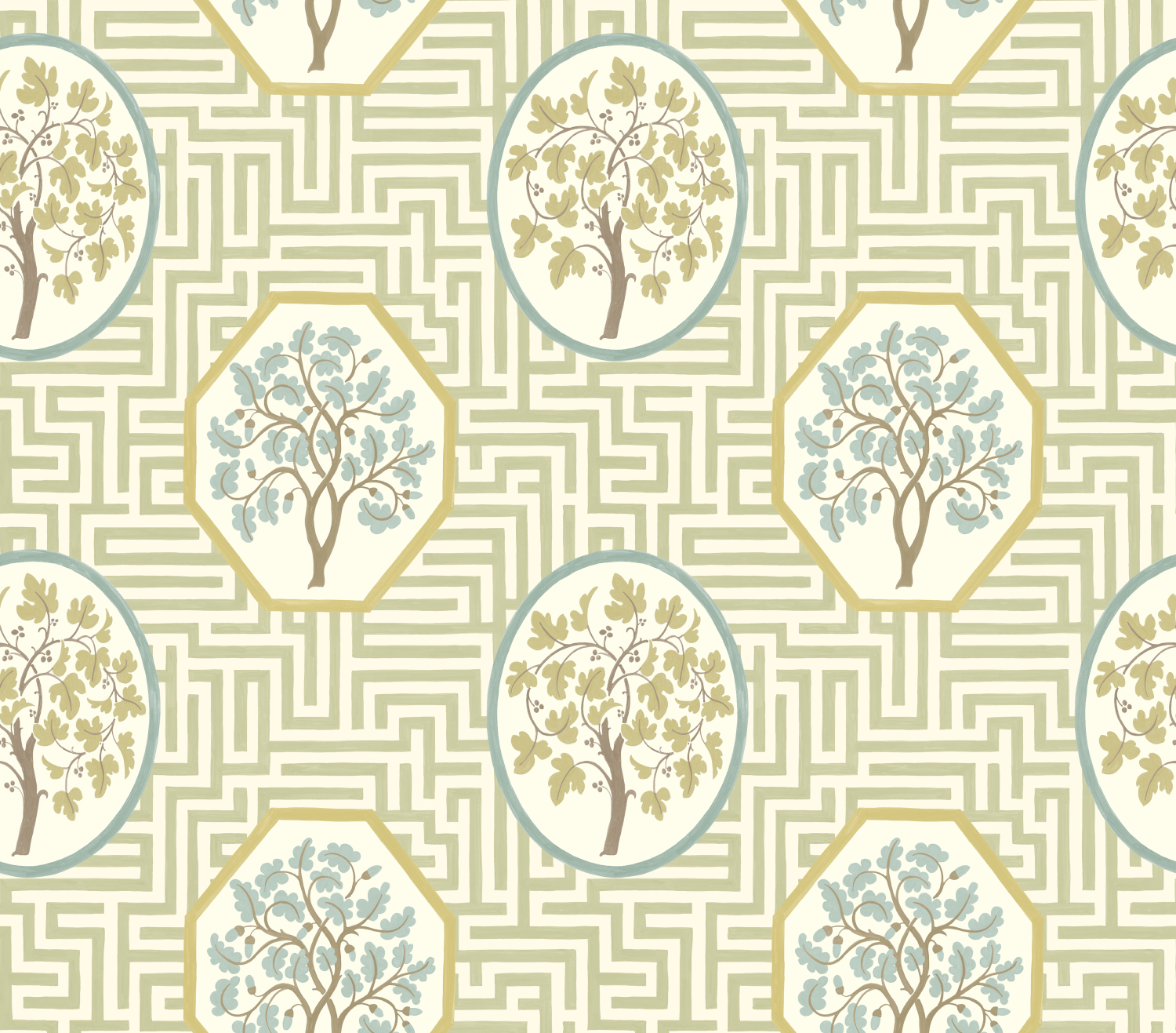 Tapete Royal Maze - Sage
