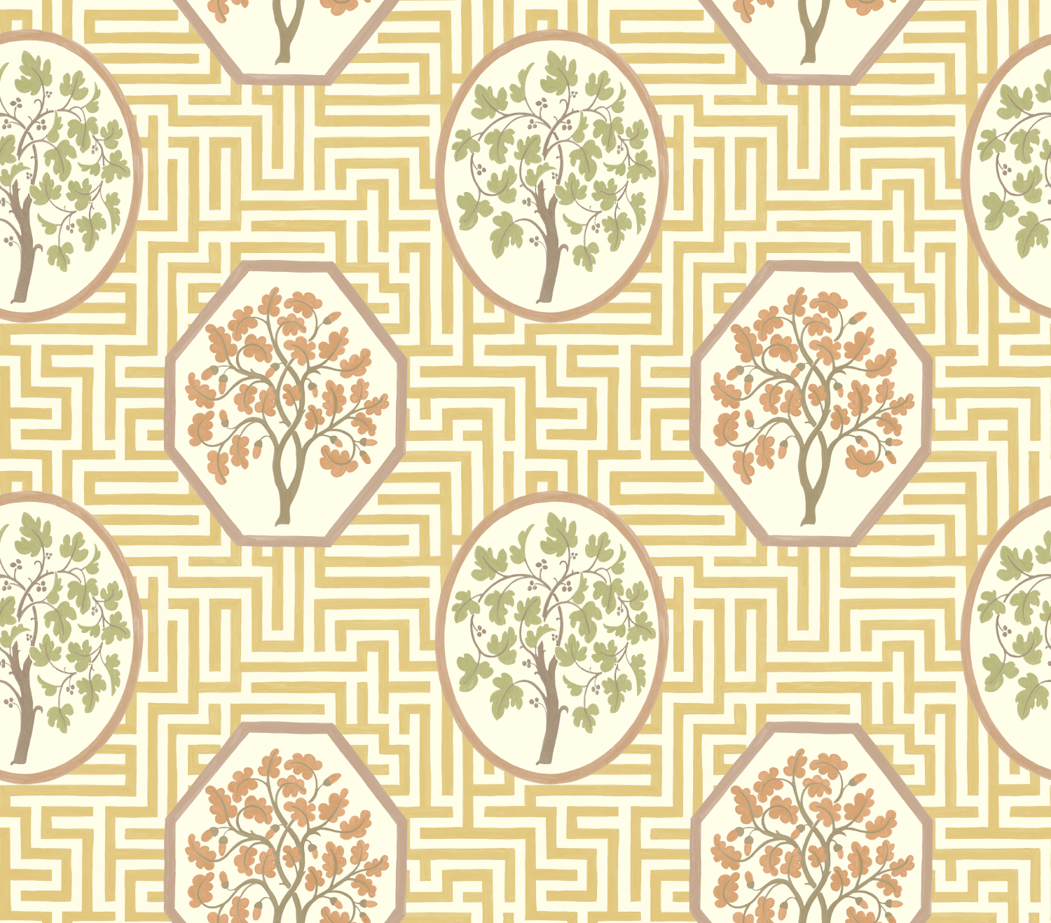 Tapete Royal Maze - Ochre