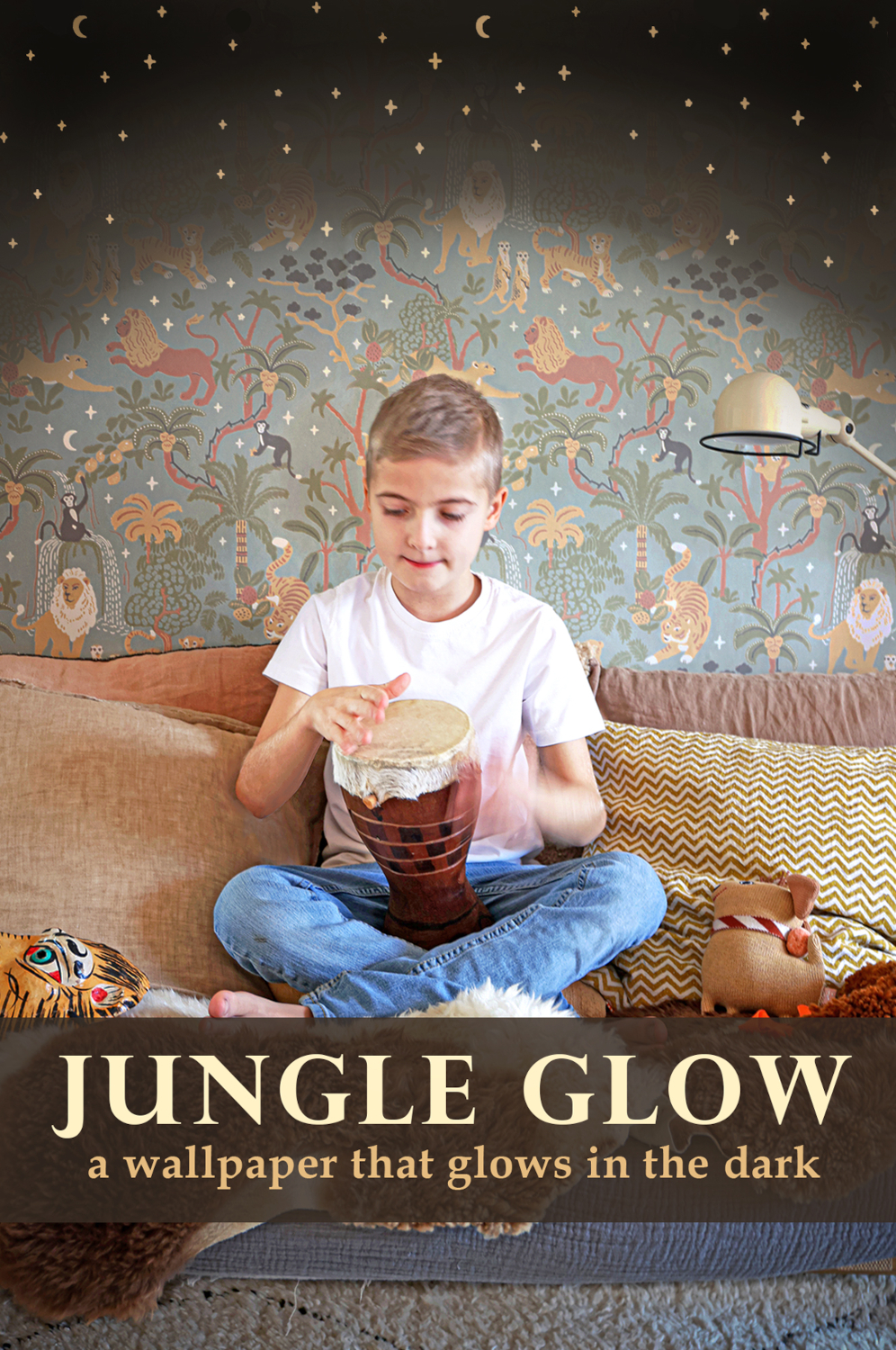 Tapete Jungle Glow - Tropical Blue