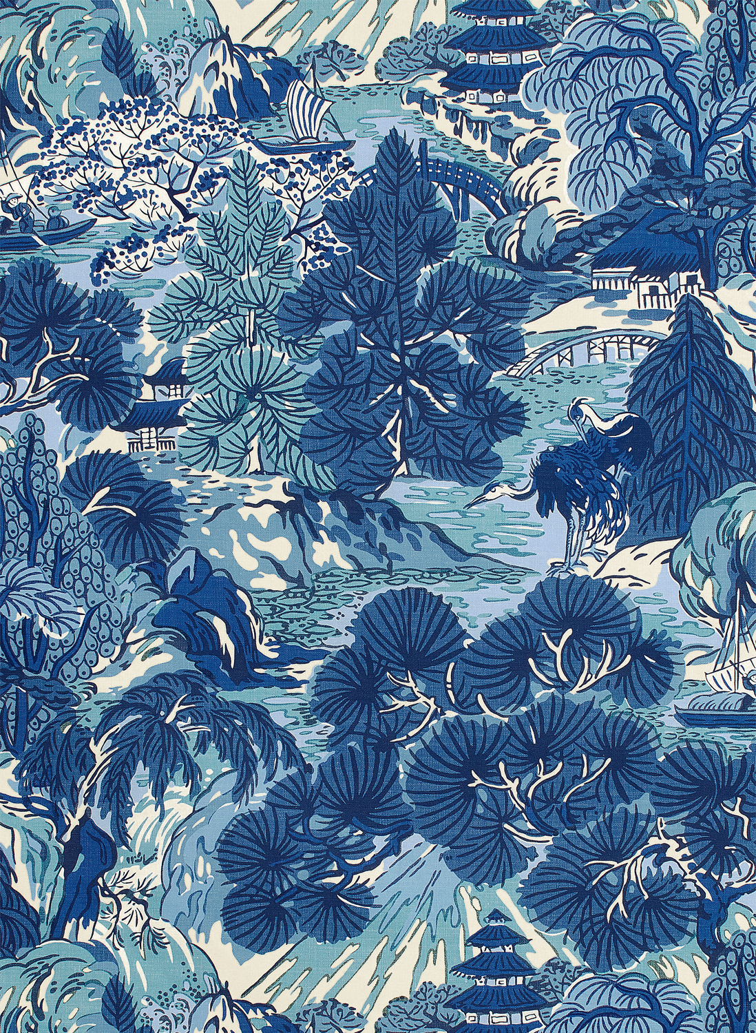 Tapete Pagoda Trees - Blues