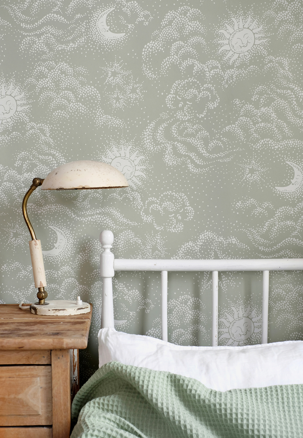 Tapete Happy Cloud - Sage Green