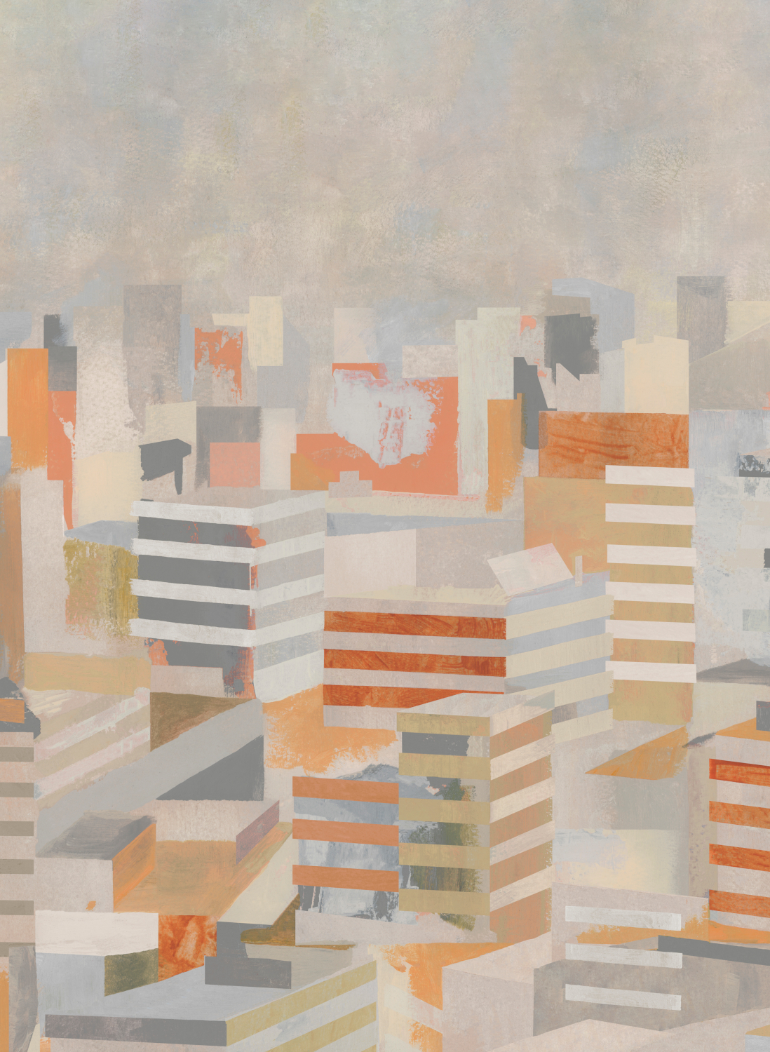 Wandbild Skyline - Winter