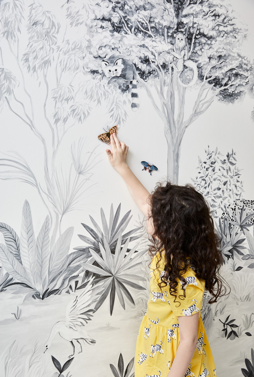 Wandbild Jungle - Grey