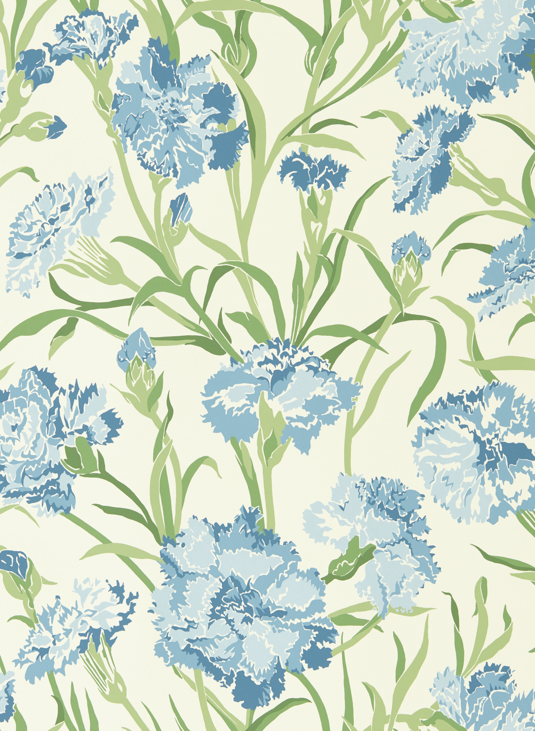Tapete Fleur de Joie - French Blue/ Succulent/ Soft Focus