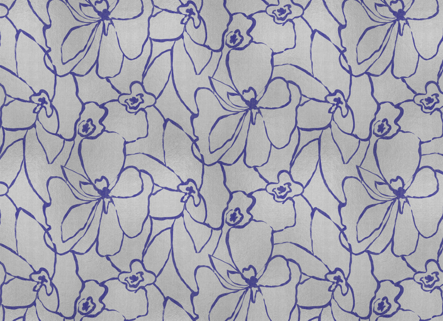 Wandbild Blooming - Silver