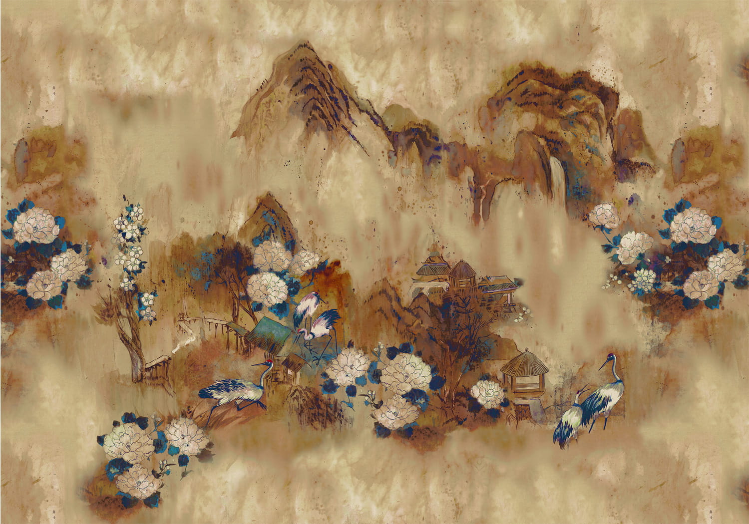 Wandbild Kasgar - Blue Spirulina