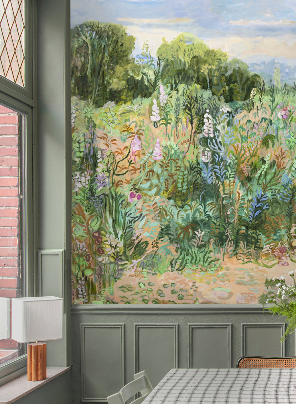 Papier peint Roses Trémières