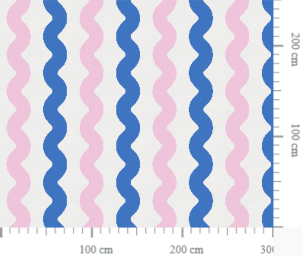 Wandbild Wobbly - Blue/ Pink