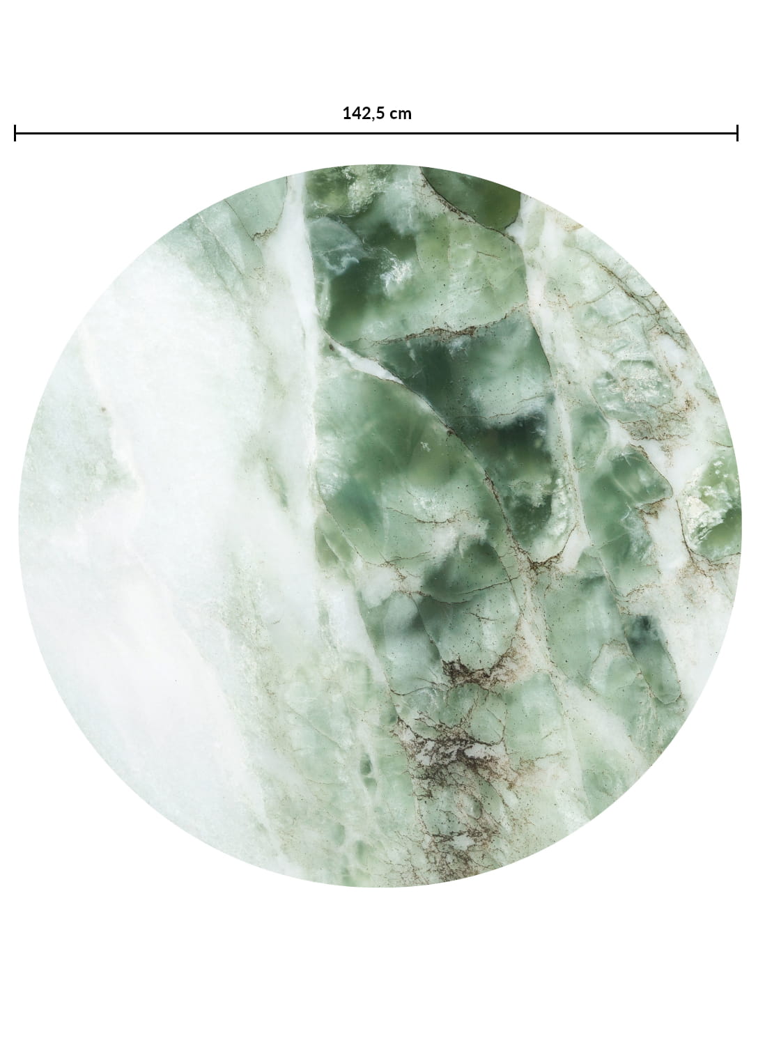 Wandbild Marble 1 Circle - Multicolor - Ø 1,425m