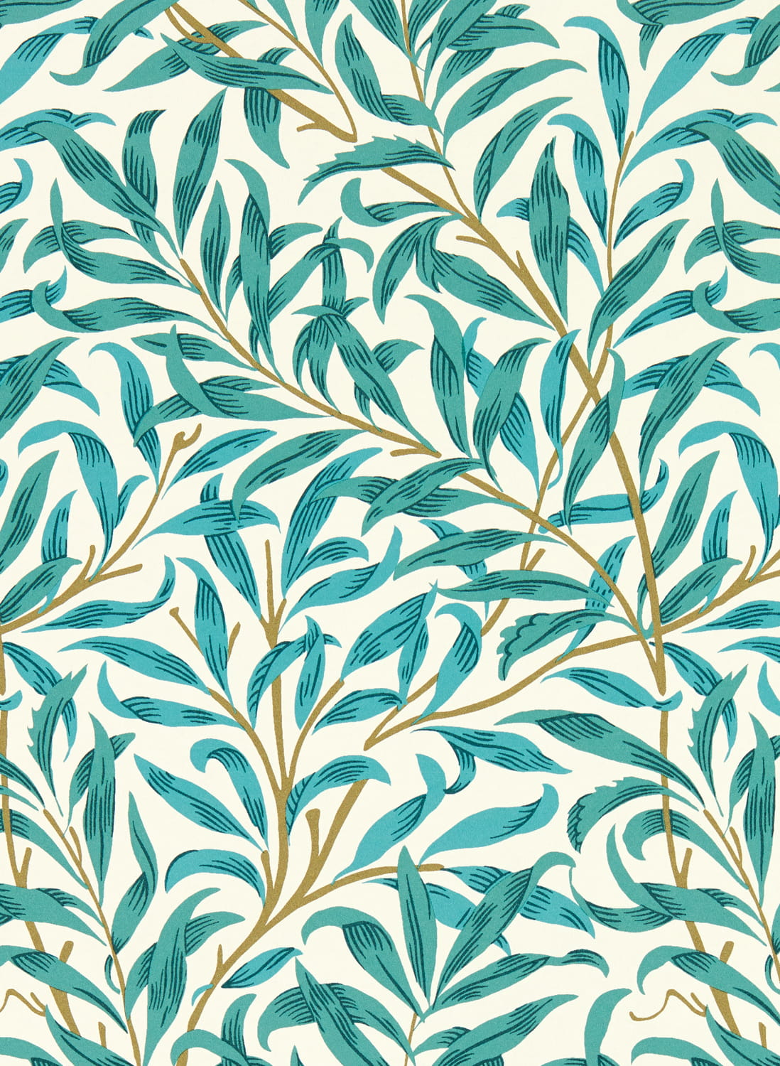 Tapete Willow Boughs - Teal