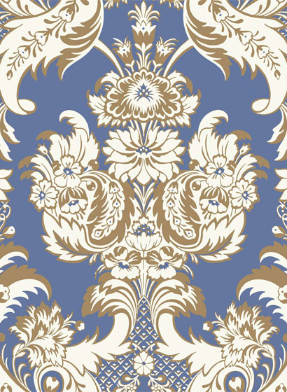 Tapete Wyndham - Blue/ Gold