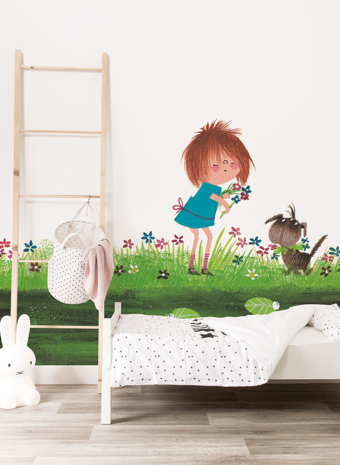 Wandbild Picking Flowers