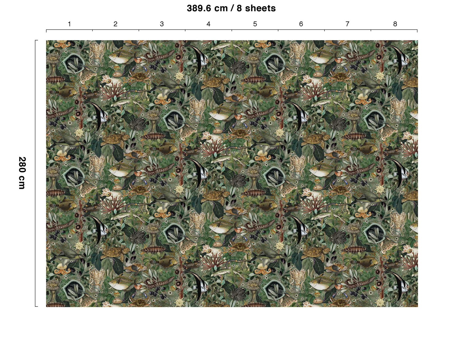 Tapete Underwater Jungle 3 - XL 3.90m