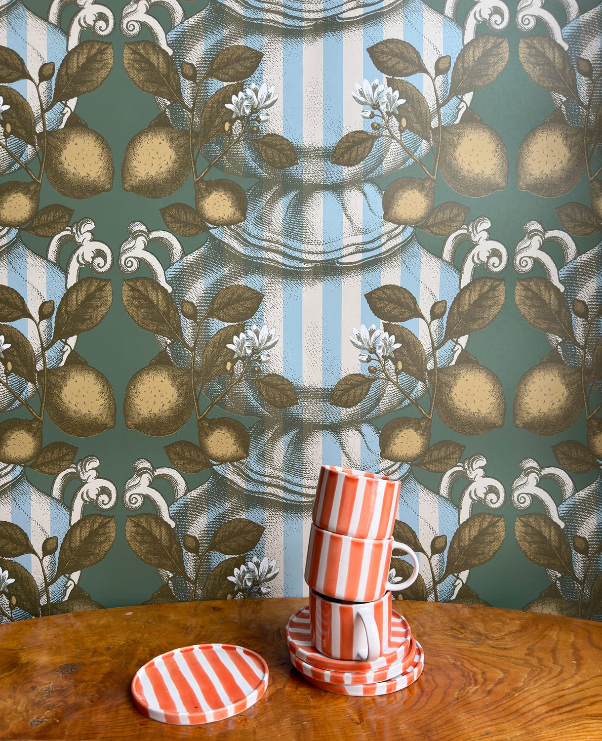 Tapete Limoncello Stripes - Green/ Blue
