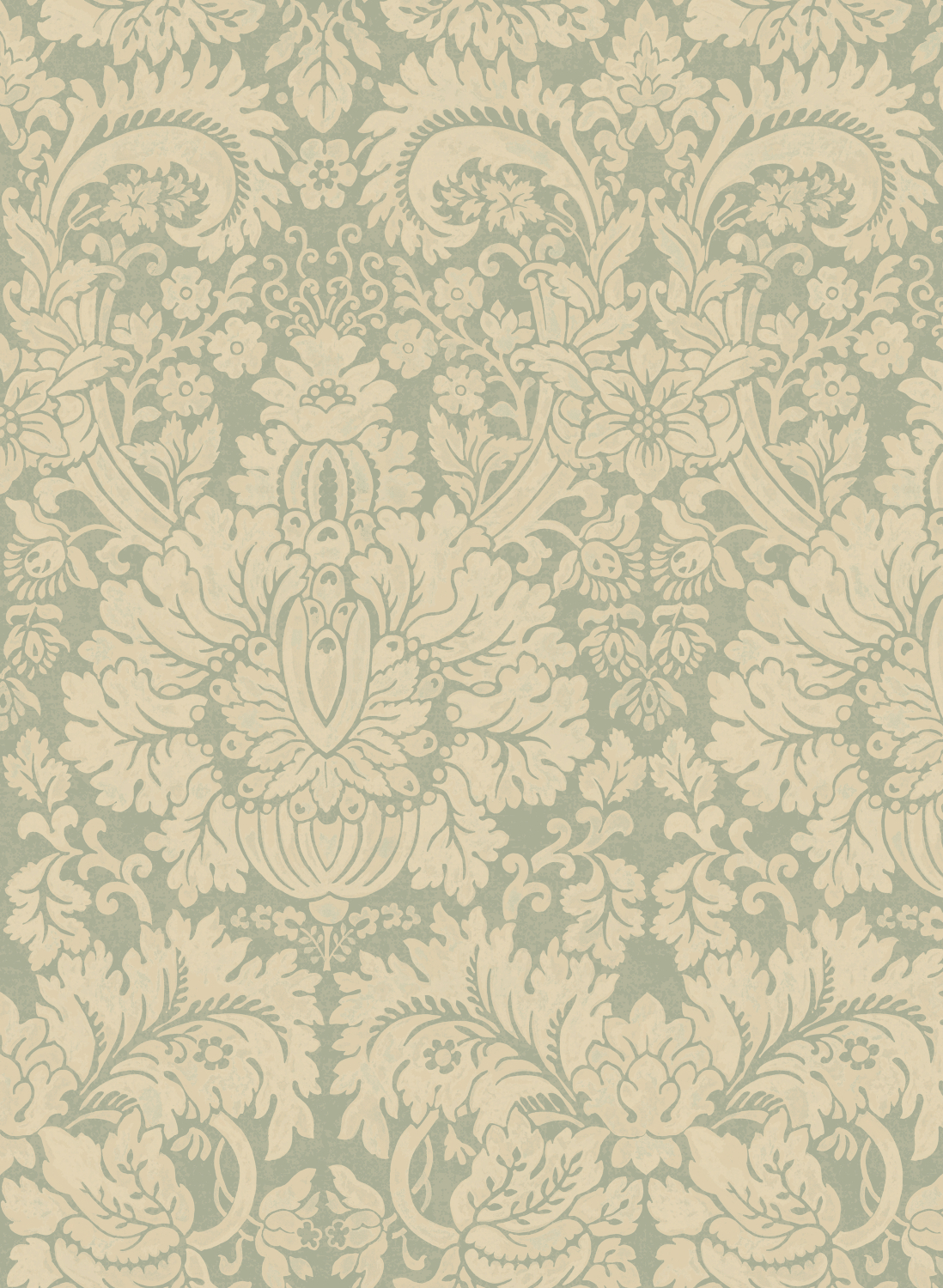 Tapete Queen's Damask - Aquamarine